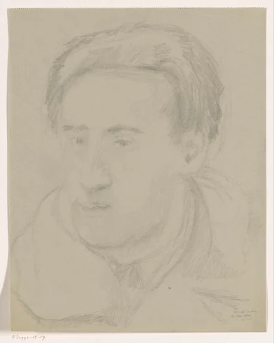 Zelfportret: B-1-1, 30 januari by Cor van Teeseling, drawing, 1942