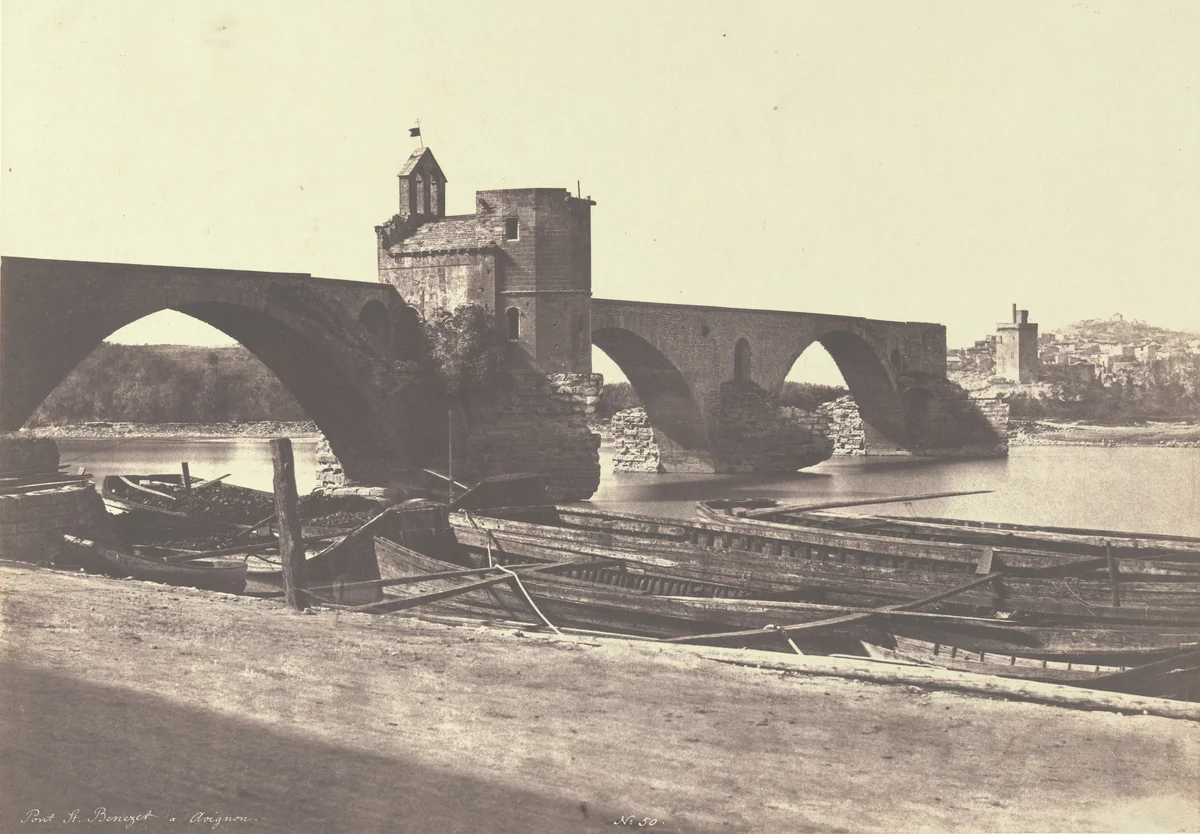 Saint-Bénézet Bridge, Avignon by Édouard-Denis Baldus, photograph, 1853