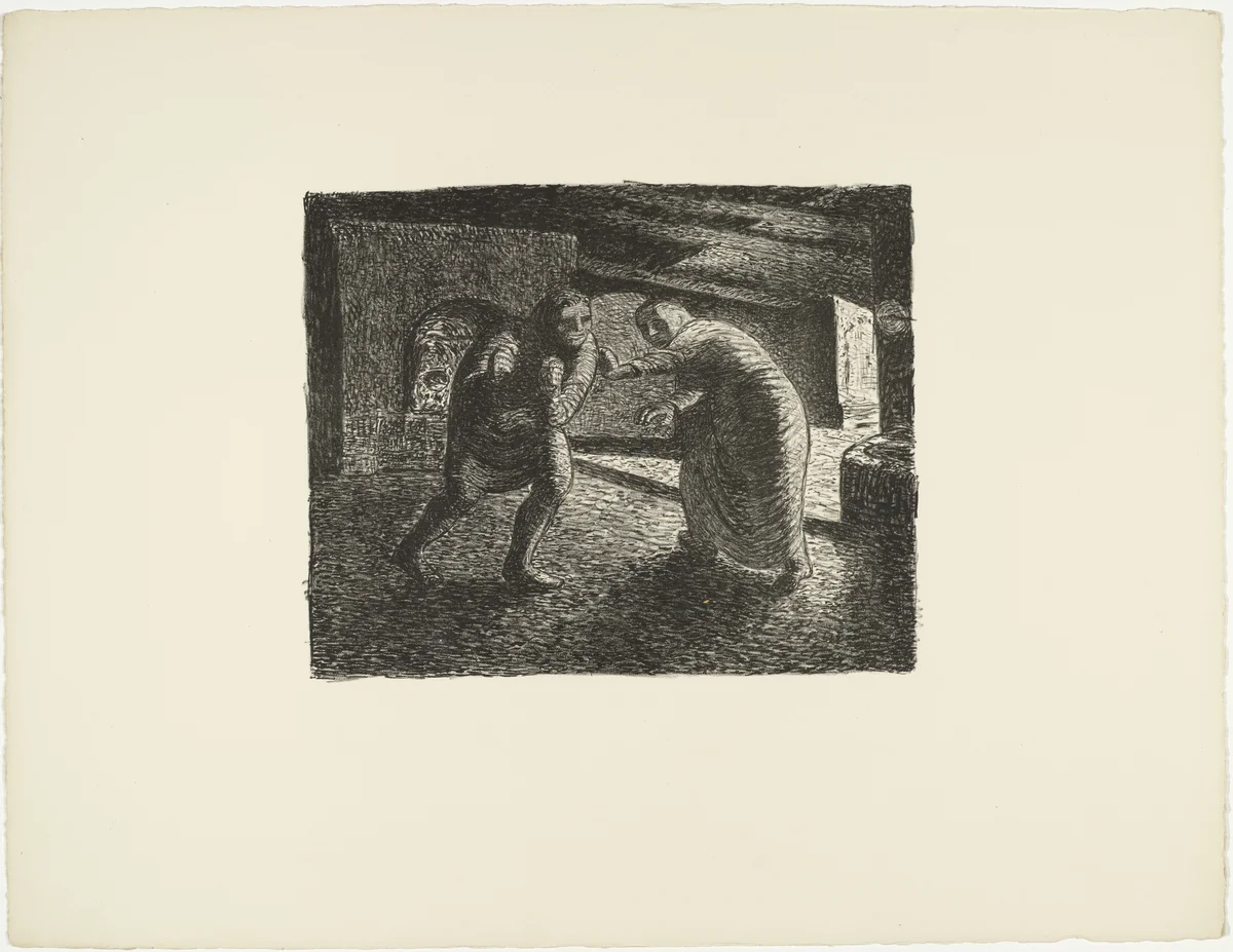 Departure and Defense (Aufbruch und Abwehr) from The Dead Day (Der tote Tag) by Ernst Barlach, print, 1910