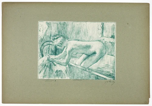 Getting Out of the Bath by Georges-William Thornley, print, 1889-1890
