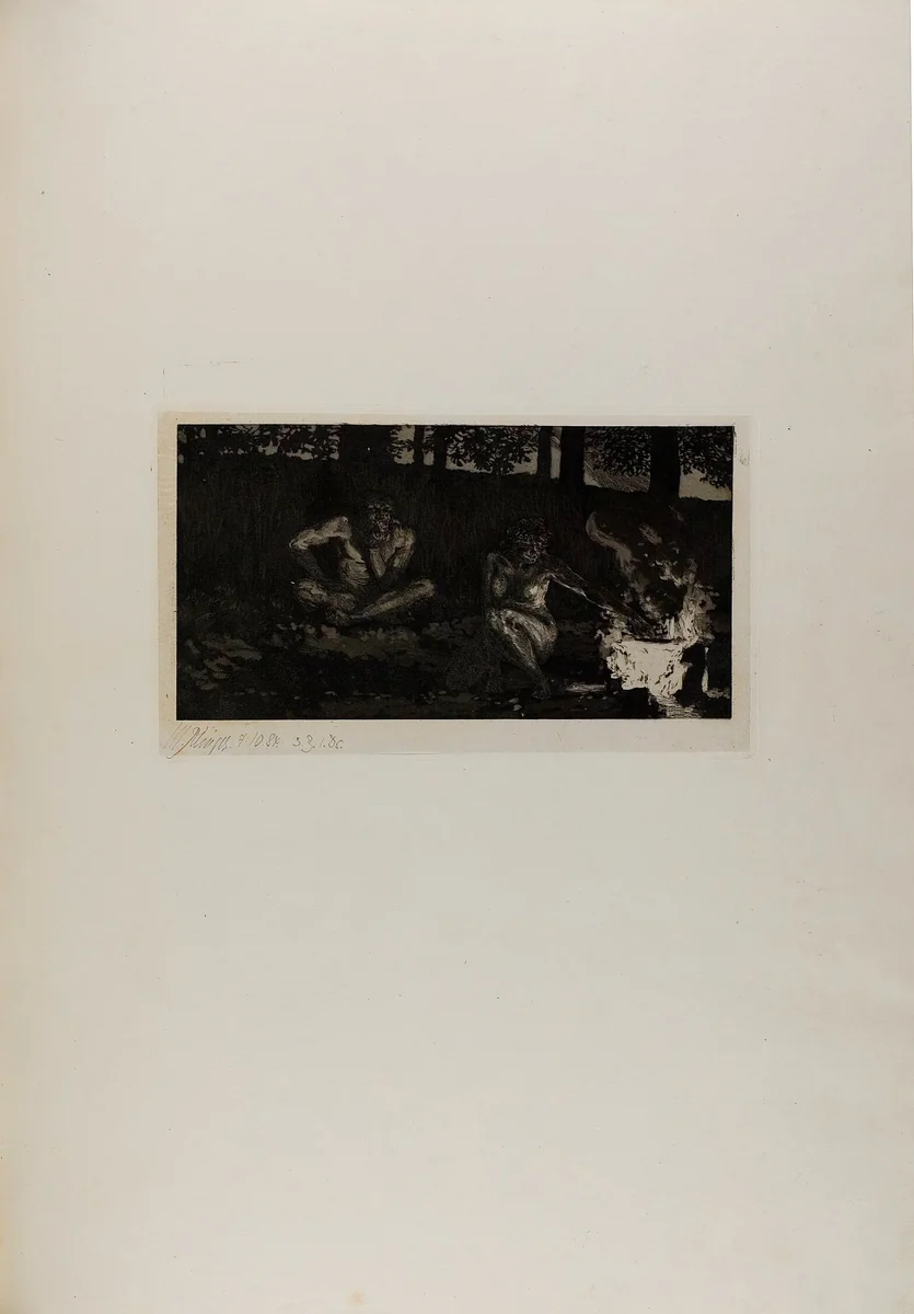 Preface I, plate two from A Life by Max Klinger, print, 1884