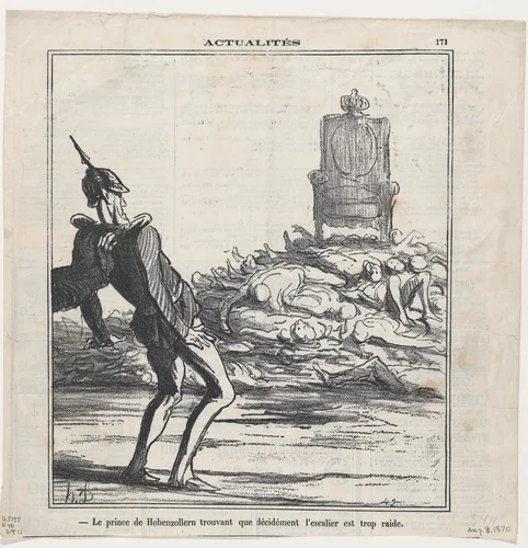 Intérieur d'un magasin de St. Pétersbourg..., from Actualités, published in Le Charivari, December 23, 1854 by Honoré Daumier, print, 1854