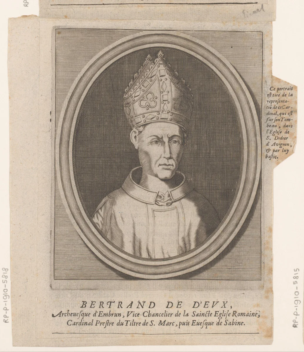 Portret van Bertrand de Deaux by Etienne Picart, print, 1660