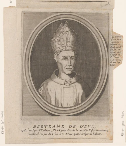 Portret van Bertrand de Deaux by Etienne Picart, print, 1660