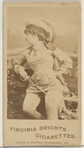 From the Actors and Actresses series (N45, Type 5) for Virginia Brights Cigarettes by Allen & Ginter, photograph, 1885-1891
