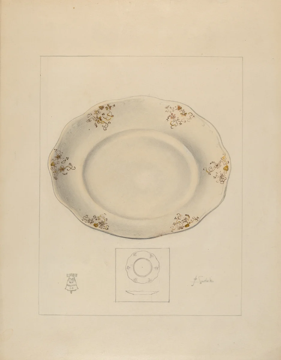 Platter by Joseph Sudek, index of american design, 1937