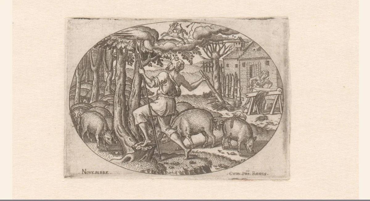 November by Unknown, print, 1568