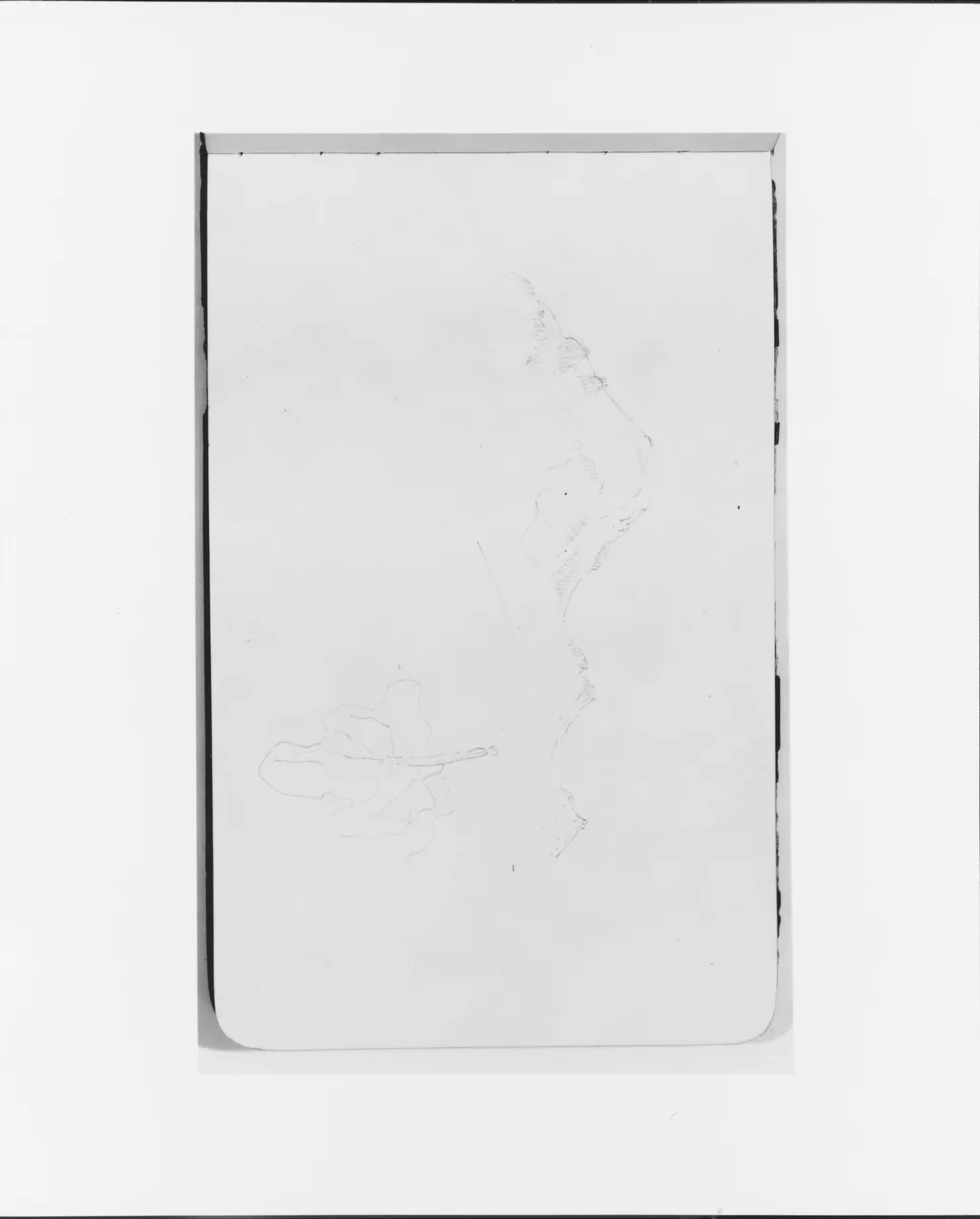 Sketch of Mountains (from Sketchbook) by Albert Bierstadt, artwork, 1890