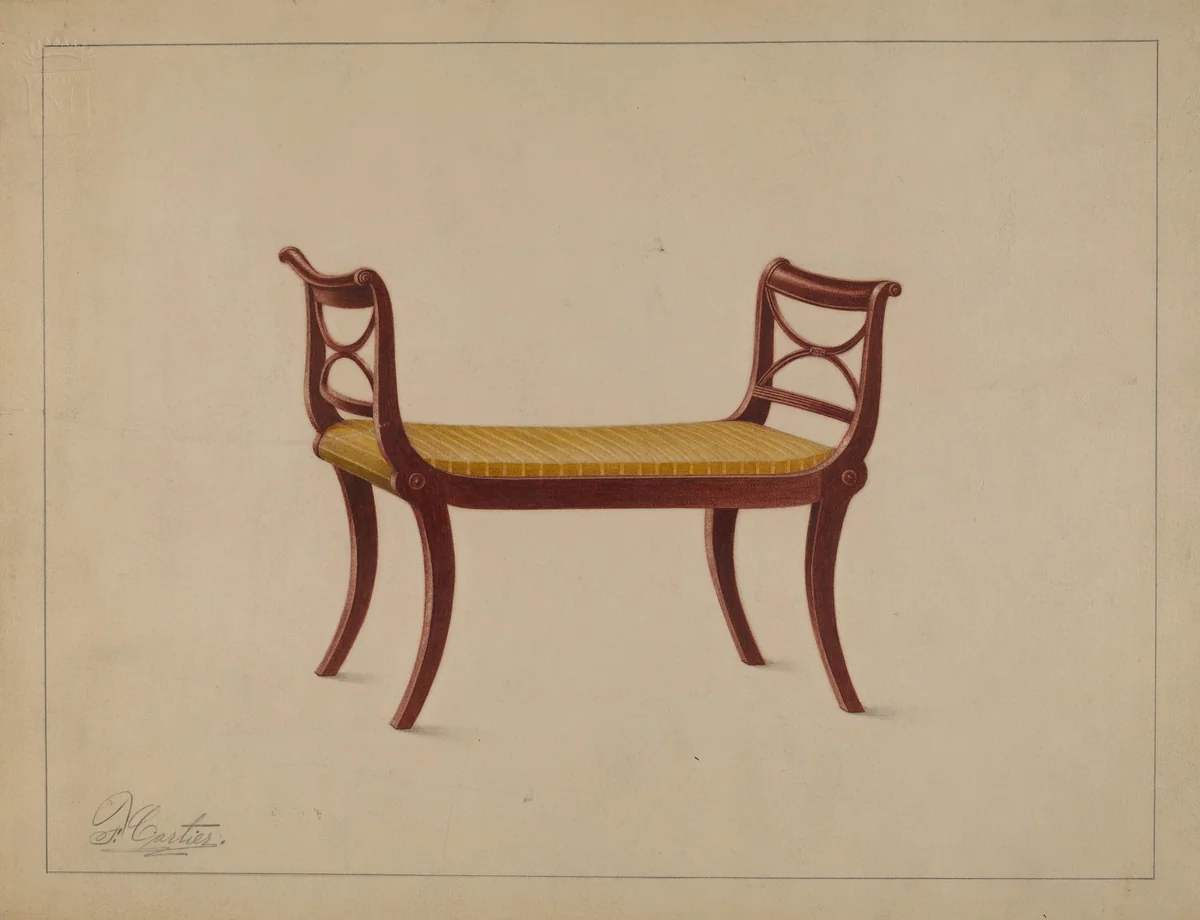 Window Seat by Ferdinand Cartier, index of american design, 1937