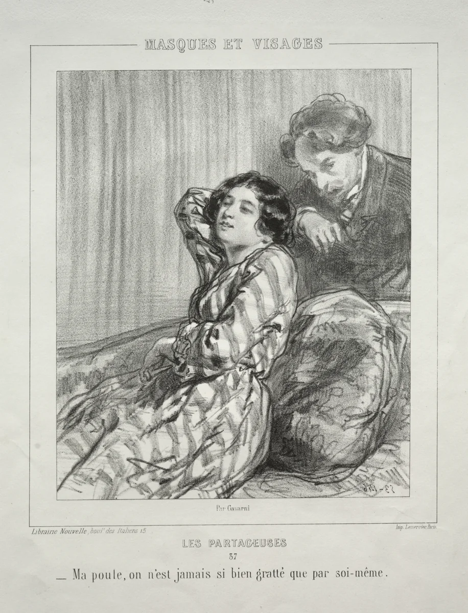 Les Partageuses by Paul Gavarni, print, 1845-1866