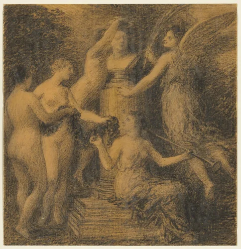 Homage to Rossini by Henri Fantin-Latour, drawing, 1902