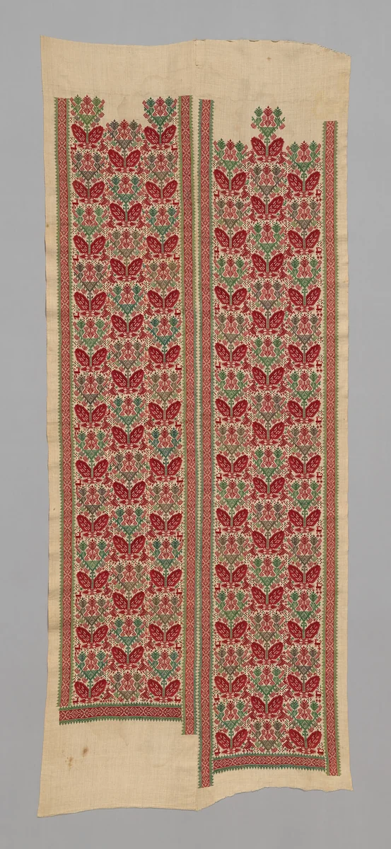 Panel (Half of a Bed Curtain) by Greece, Dodecanese Islands, Patmos, textile, 1601-1700
