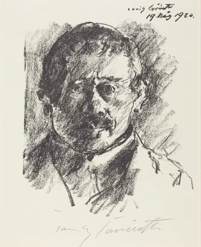 Selbstbildnis (Self-Portrait) by Lovis Corinth, print, 1920