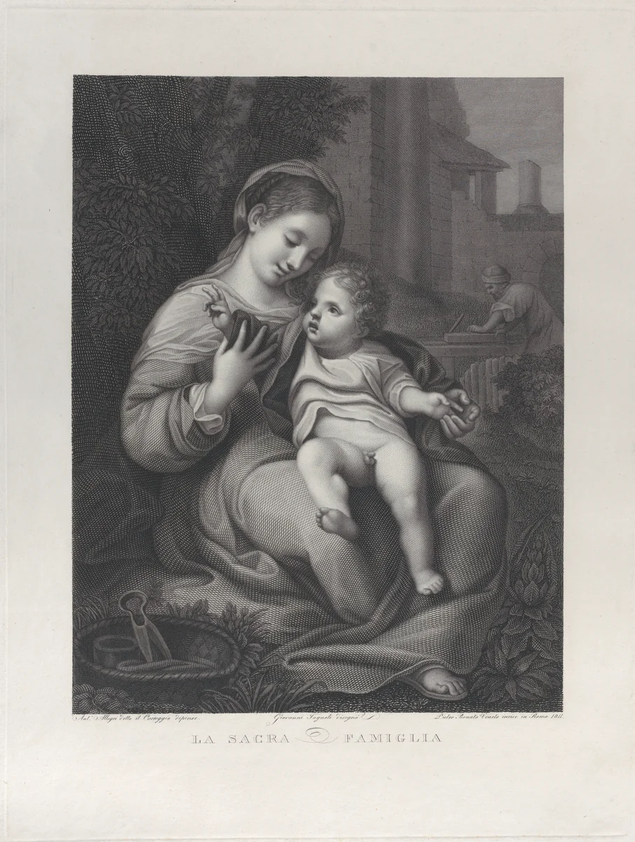 The Holy Family by Pietro Bonato, print, 1811