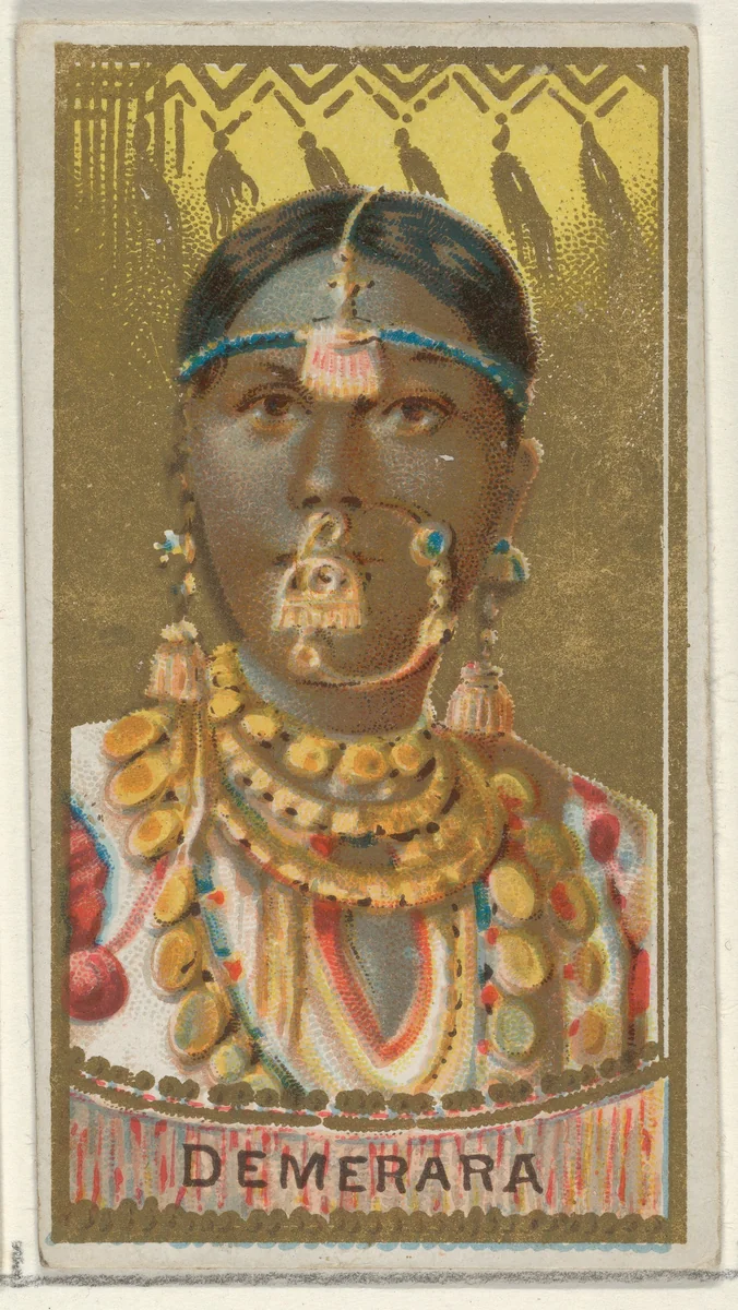 Demerara, from the Types of All Nations series (N24) for Allen & Ginter Cigarettes by Allen & Ginter, print, 1889