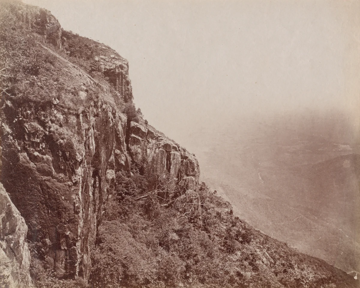 Cliffside, India by Albert Thomas Watson Penn, photograph, 1880-1889
