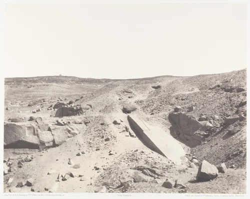 Assouan (Syène), Carrières de Granit - Ancien Système d'Extraction by Félix Teynard, photograph, 1851-1852