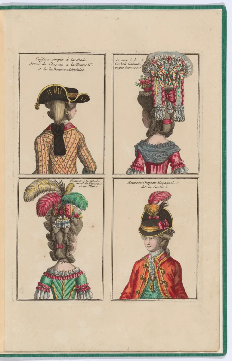 La Parure des Dames, Plate 7 by Mondhare et Jean, book, 1771-1781