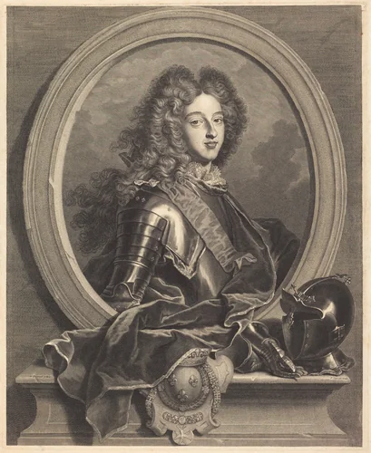 Louis de France, duc de Bourgogne by Pierre Drevet; Hyacinthe Rigaud, print, 1707