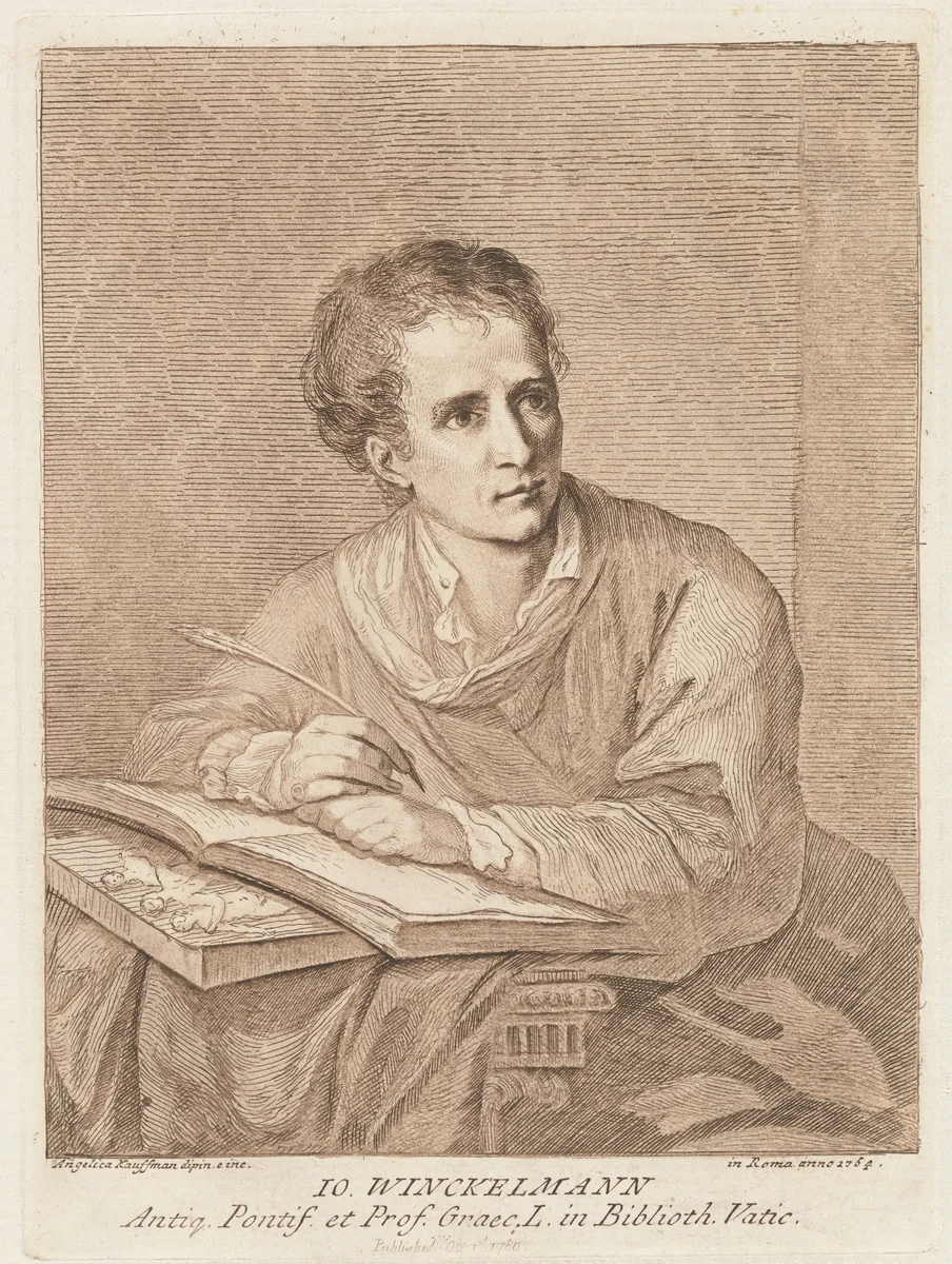 Johann Winckelmann by Angelica Kauffmann, print, 1764-1780