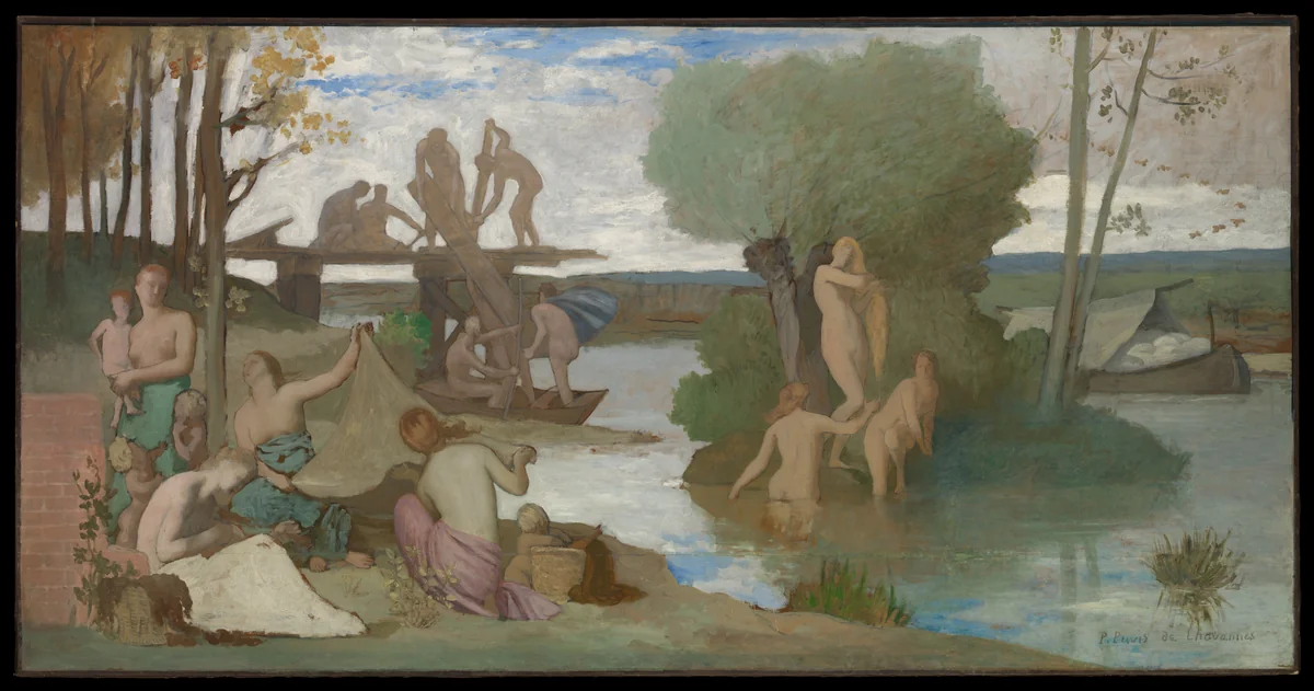 The River by Pierre Puvis de Chavannes, drawing, 1859-1869