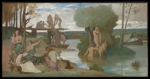 The River by Pierre Puvis de Chavannes, drawing, 1859-1869