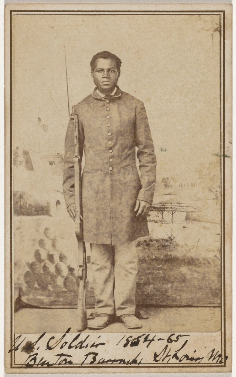 Private Turner Nelson by Ansel Butts, photograph, 1859-1869