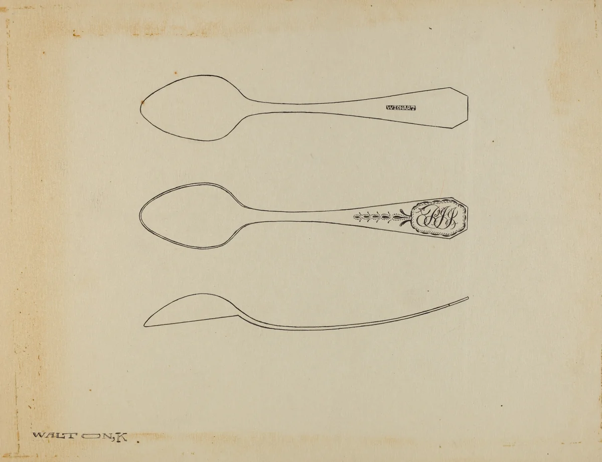Silver Spoon by Kalamian Walton, index of american design, 1938