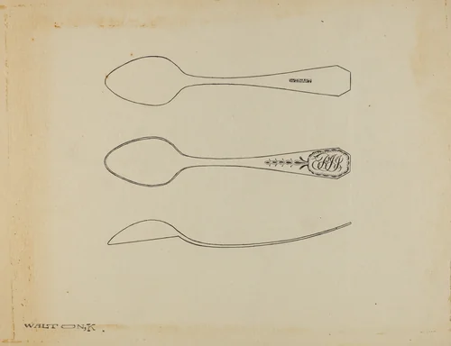 Silver Spoon by Kalamian Walton, index of american design, 1938