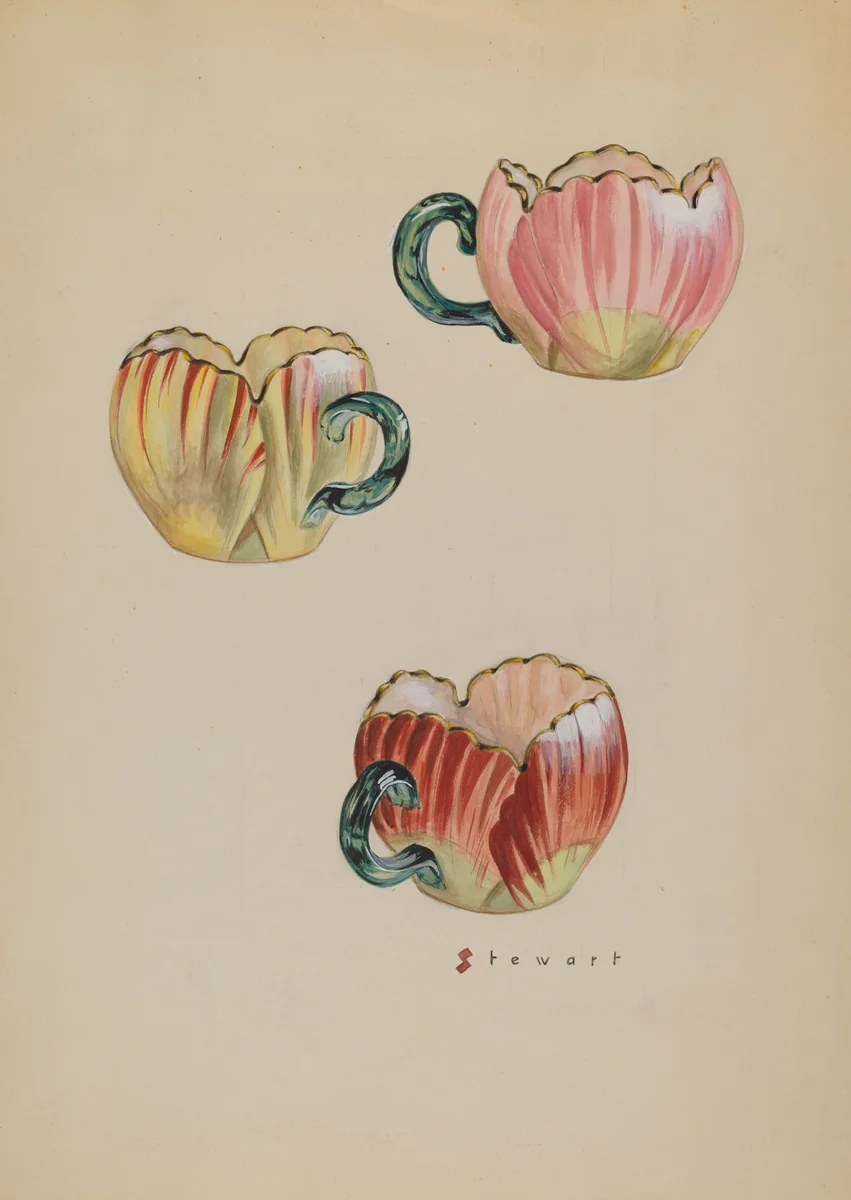 Tulip Cups by Robert Stewart, index of american design, 1937
