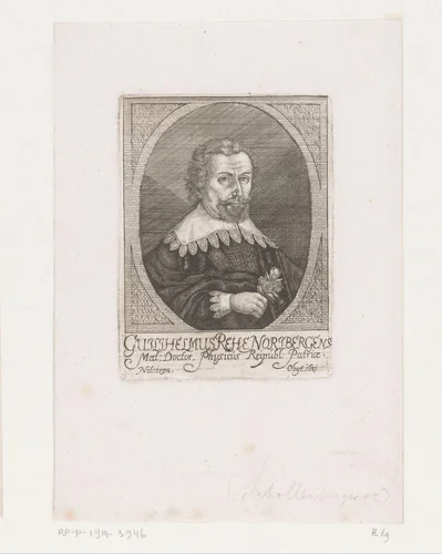 Portret van Wilhelm Rehe by Johann Jacob Schollenberger, print, 1656-1689