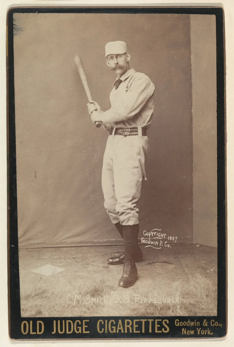 C. M. Smith, Shortstop, Pittsburgh, from the series Old Judge Cigarettes by Goodwin & Company, photograph, 1887