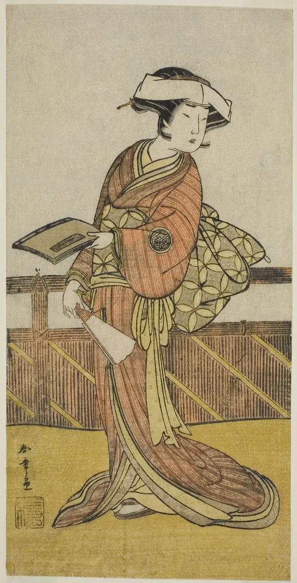 The Actor Yamashita Kinsaku II as Oishi (?) in the Play Kanadehon Chushin Nagori no Kura (?), Performed at the Nakamora Theater (?) in the Ninth Month, 1780 (?) by Katsukawa Shunsho (勝川 春章), print, 1775-1785