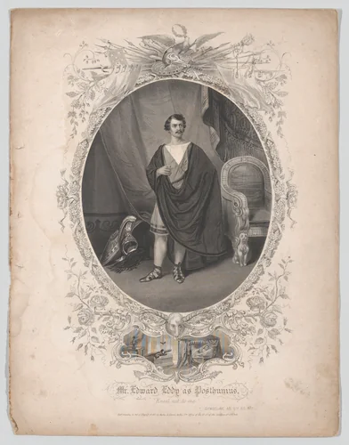Mr. Edward Eddy as Posthumous: "Kneel not to me" (Cymbelline, Act 5, Scene 5) by Martin & Johnson, print, 1855