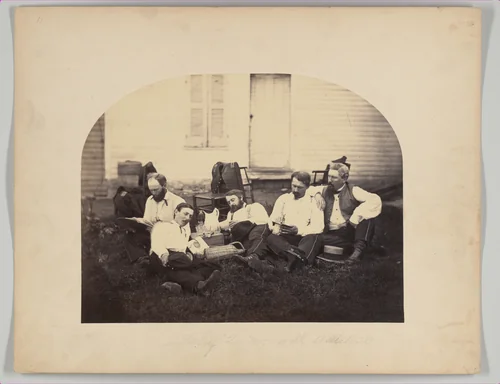 Chief Quartermaster with Assistants, Camp Nelson, Kentucky by G. W. Foster, photograph, 1863-1864
