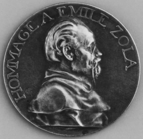 Émile Zola by Alexandre-Louis-Marie Charpentier, metalwork, 1898