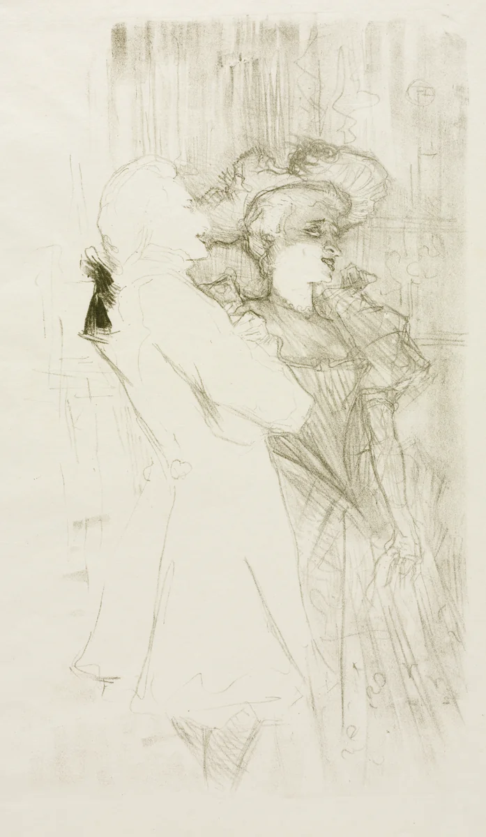 Lender and Auguez in "The Song of Fortune" by Henri de Toulouse-Lautrec, print, 1895