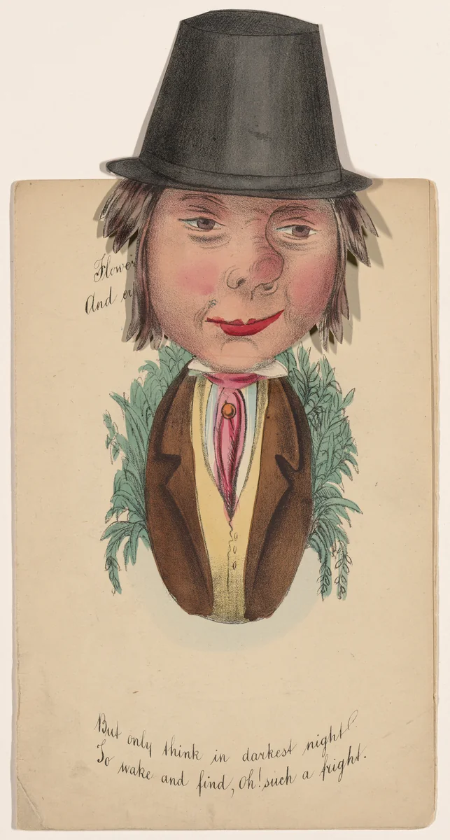 Comic Valentine (funny man) by anonymous, other, 1855-1865