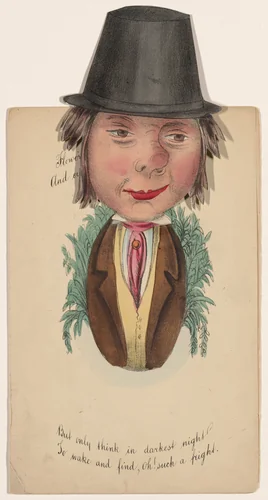 Comic Valentine (funny man) by anonymous, other, 1855-1865