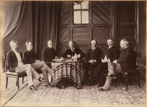 The Viceregal Council by Raja Deen Dayal, photograph, 1877-1892