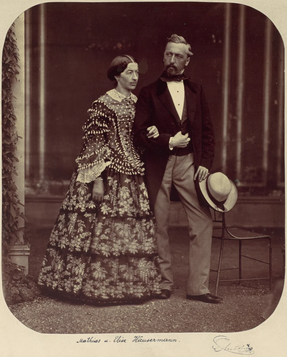Mathias und Elise Häusermann by Franz Antoine, photograph, 1850-1869