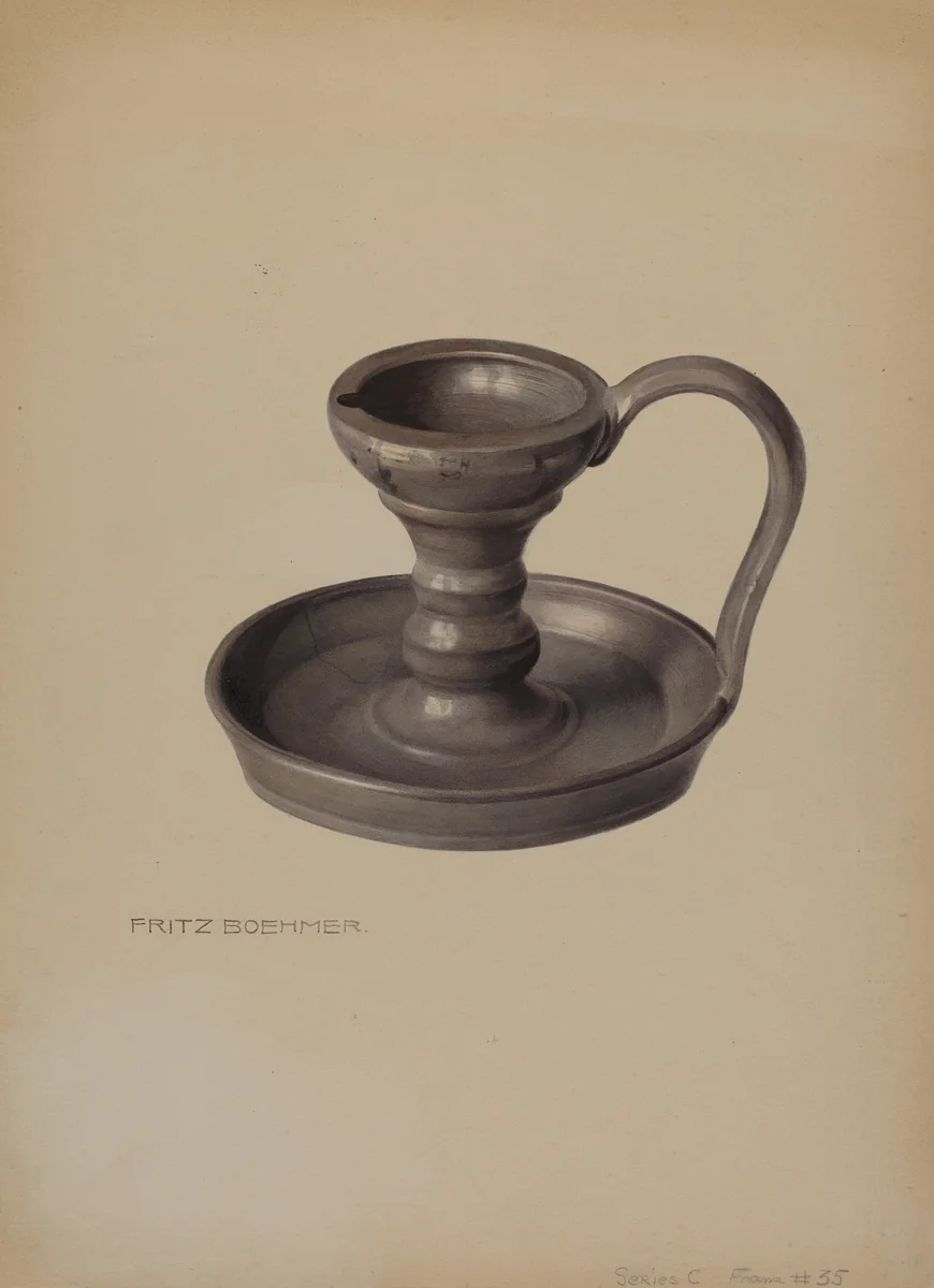 Lamp by Fritz Boehmer, index of american design, 1938