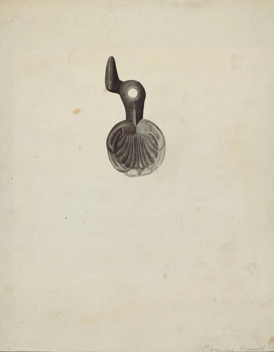 "Shutter Dog" by F.W. Powell, index of american design, 1935-1942