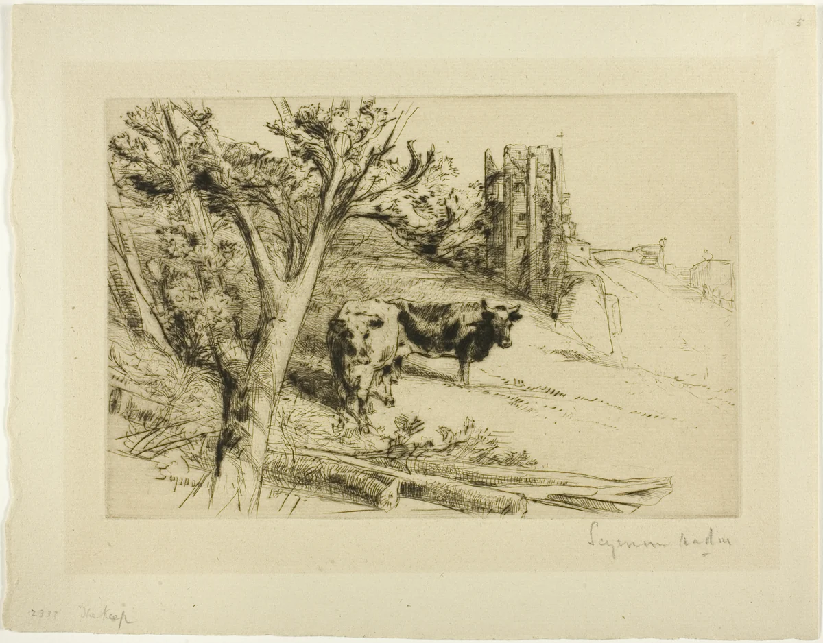 The Keep by Francis Seymour-Haden, print, 1872-1882