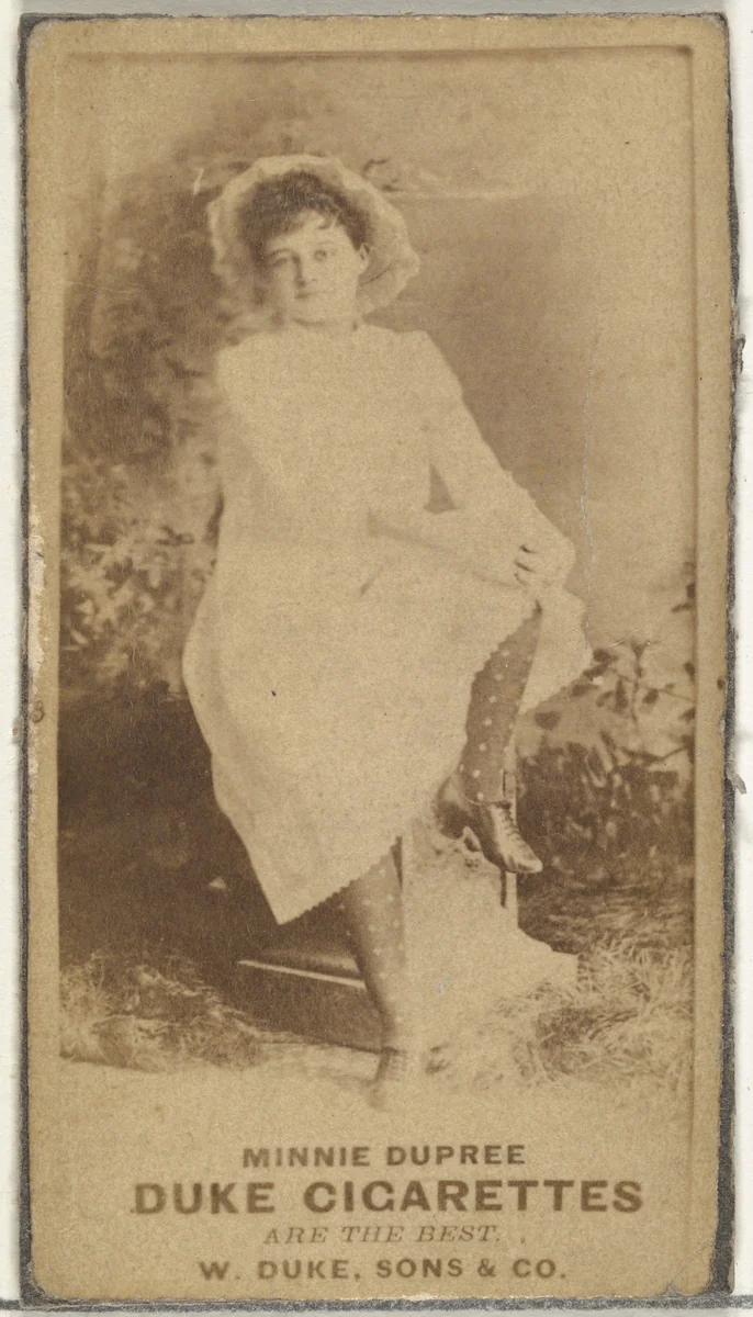 Minni Dupree, from the Actors and Actresses series (N145-7) issued by Duke Sons & Co. to promote Duke Cigarettes by W. Duke, Sons & Co., photograph, 1880-1889