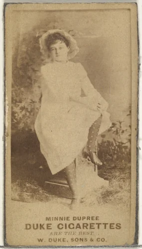 Minni Dupree, from the Actors and Actresses series (N145-7) issued by Duke Sons & Co. to promote Duke Cigarettes by W. Duke, Sons & Co., photograph, 1880-1889