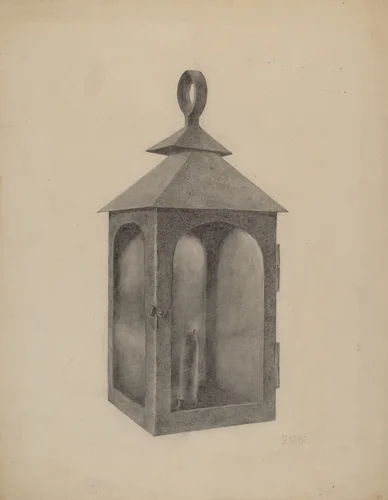 Lantern by William Schmidt, index of american design, 1935-1942