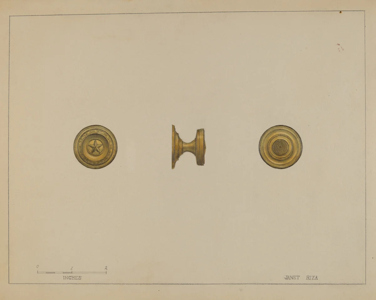 Drawer Pull by Janet Riza, index of american design, 1936