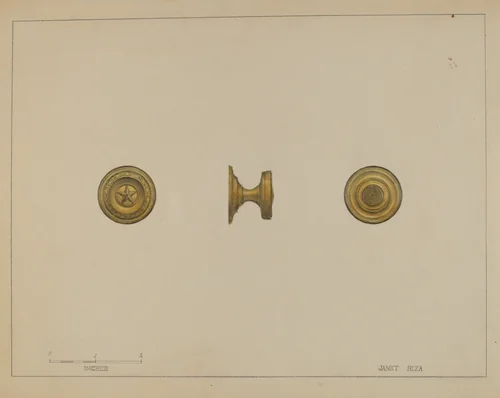 Drawer Pull by Janet Riza, index of american design, 1936
