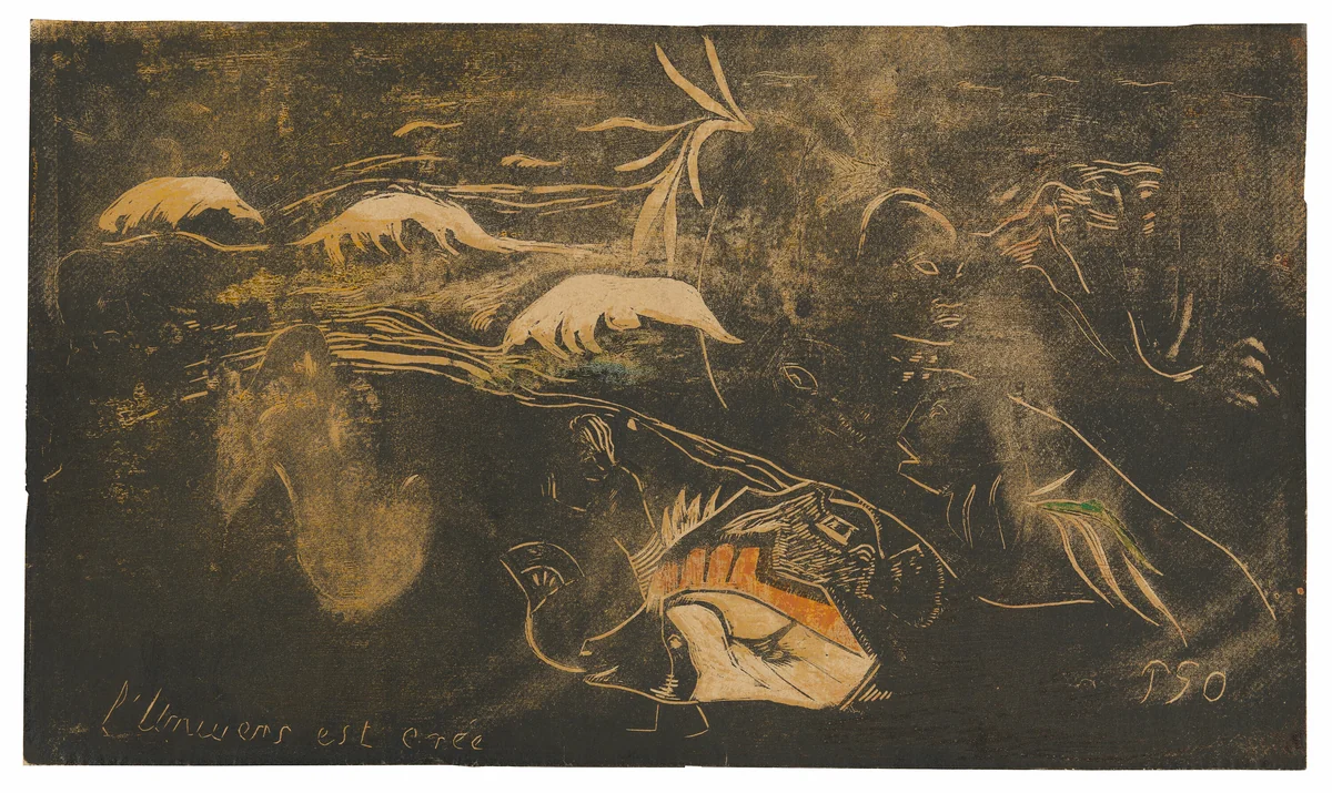 L’univers est créé (The Universe Is Being Created), from the Noa Noa Suite by Paul Gauguin, print, 1893-1894